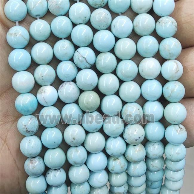 Lt.blue Magnesite Turquoise Beads Smooth Round