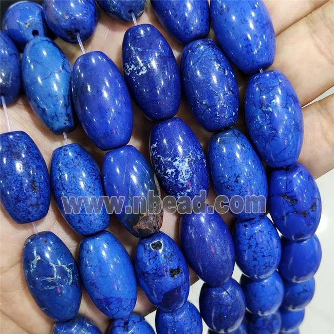 Magnesite Turquoise Rice Beads Barrel Blue Dye