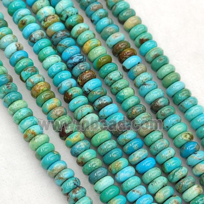 Natural Chinese Hubei Turquoise Heishi Beads Graduated Multicolor