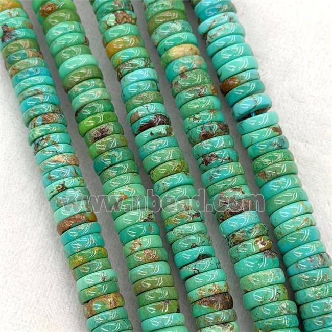 Natural Chinese Hubei Turquoise Heishi Beads Green