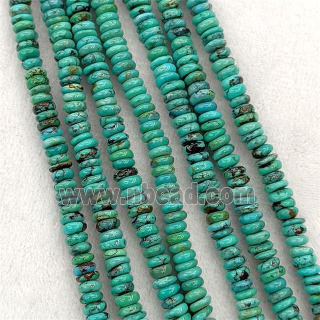 Natural Chinese Hubei Turquoise Heishi Spacer Beads Green