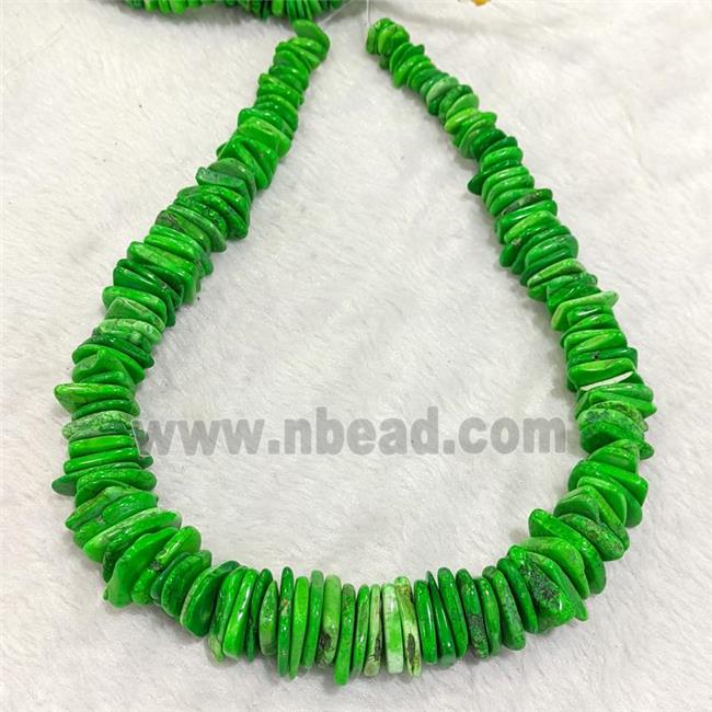 Magnesite Turquoise Beads Mint Green Dye Graduated Freeform
