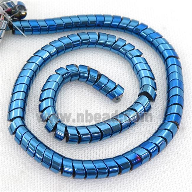blue Hematite wave Beads, snakeskin
