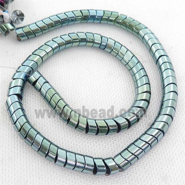 green Hematite wave Beads, snakeskin
