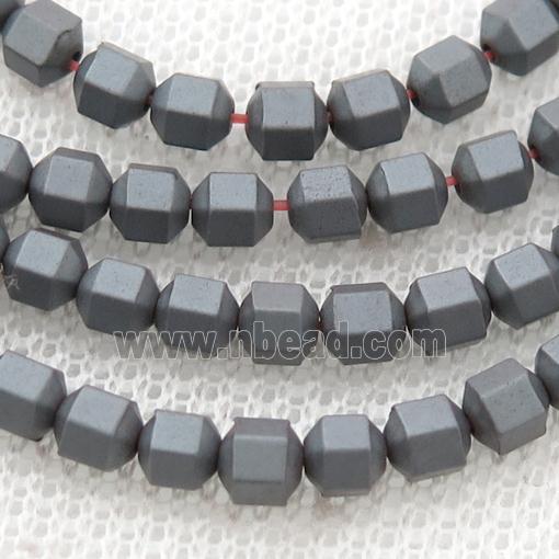 matte black Hematite prism column beads
