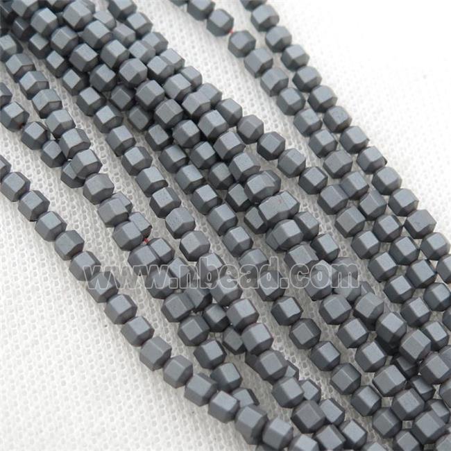 matte black Hematite prism column beads