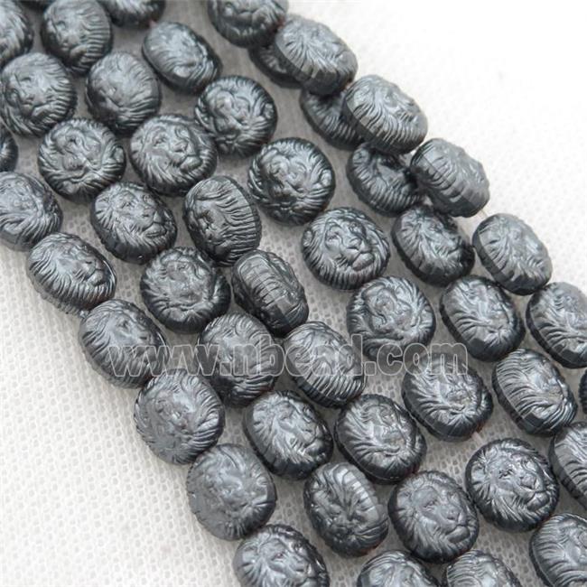 matte black Hematite Lion Beads