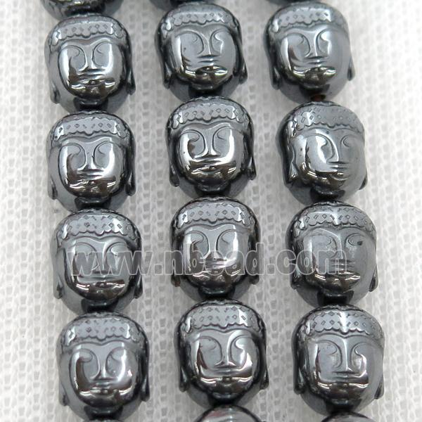 black Hematite buddha beads