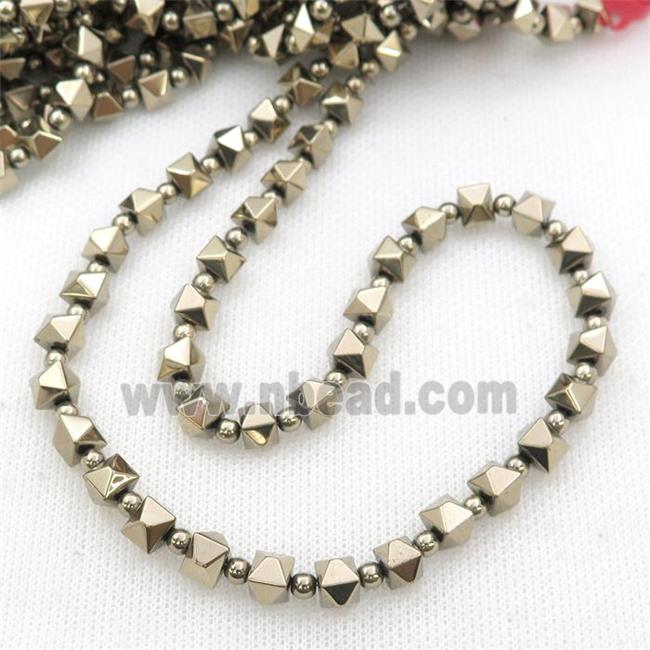 Hematite Beads Pyrite Color