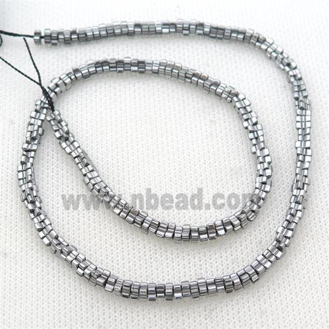 Hematite Flower Beads Platinum
