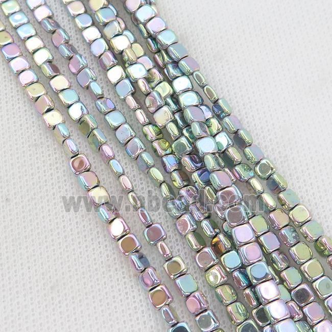 Hematite Beads Square Multicolor