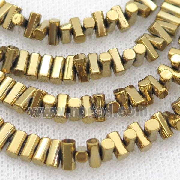 Gold Hematite Beads Stick