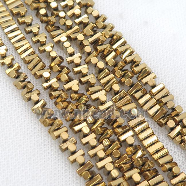 Gold Hematite Beads Stick