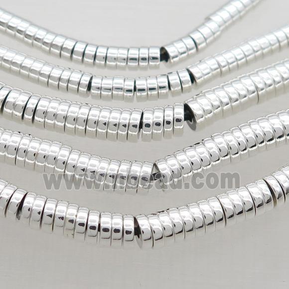 Hematite Spacer Beads Heishi Shiny Silver
