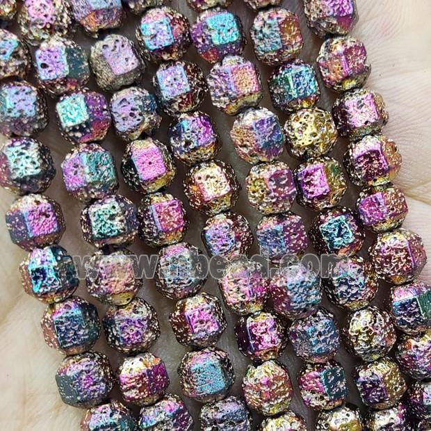 Hematite Bullet Beads Purple Electroplated
