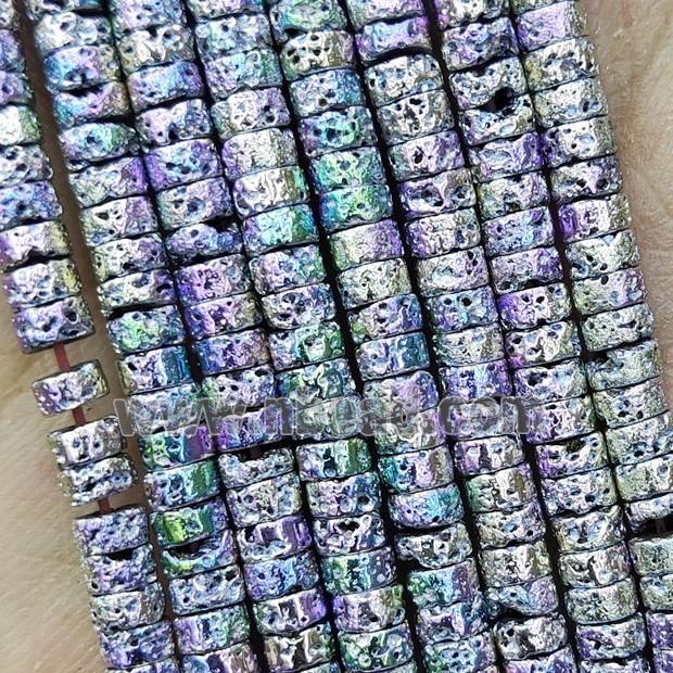 Hematite Heishi Beads Multicolor Electroplated