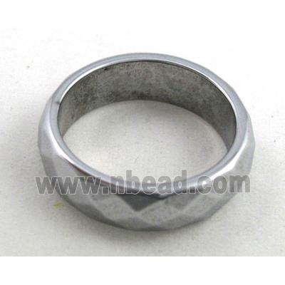 Magnetic Hematite Ring, platinum