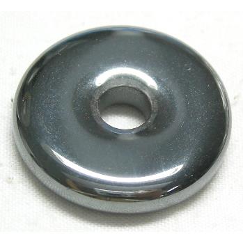 Black Hematite donut Pendant