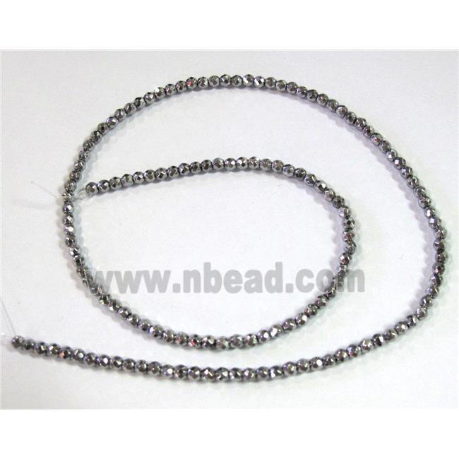 Hematite bead, no-Magnetic, faceted round