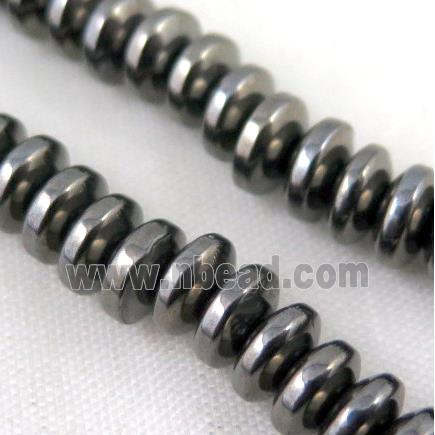 black hematite heishi disc beads