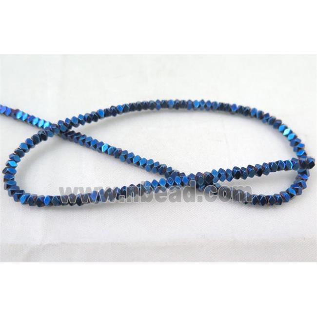 blue hematite rhombic beads