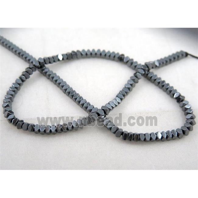 black hematite rhombic beads