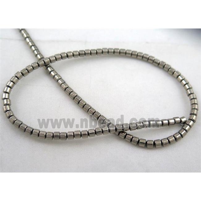 hematite tube beads, pyrited color