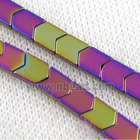 hematite beads, rainbow