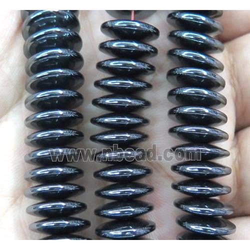 black hematite disc beads, heishi