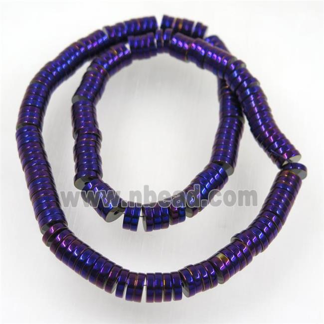 purple Hematite heishi beads