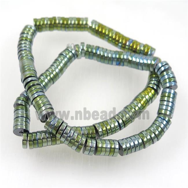 green Hematite heishi beads