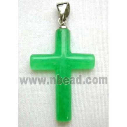 Green Jade Cross Pendant