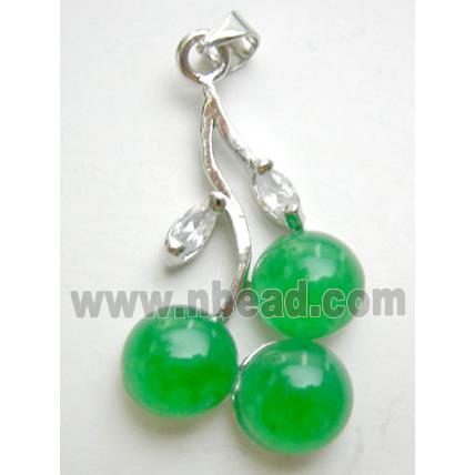 Green Jade Fruit Pendant