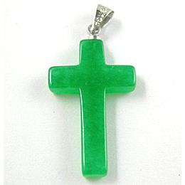 Green Jade Crosses Pendants