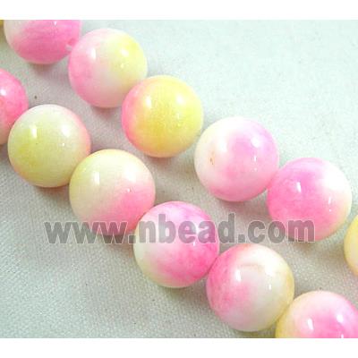 Round Jade beads, multi color