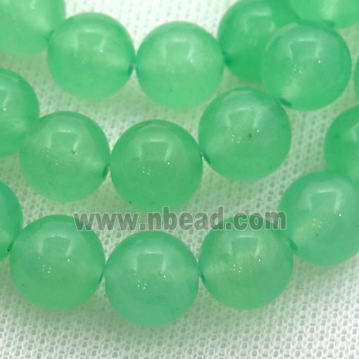 lt.green Spong Jade Beads, round