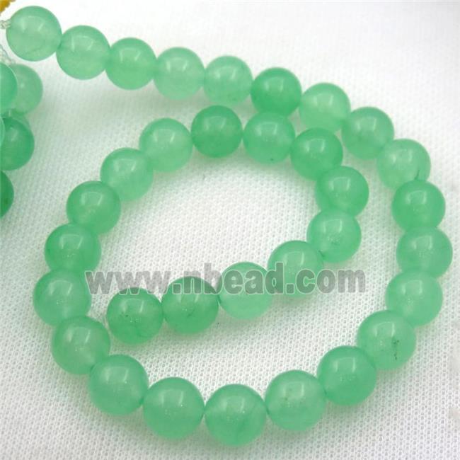 lt.green Spong Jade Beads, round