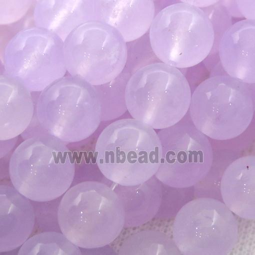 lt.lavender Spong Jade Beads, round