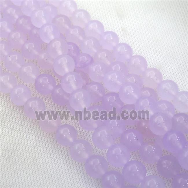 lt.lavender Spong Jade Beads, round