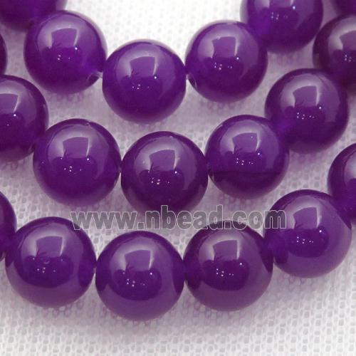 purple Spong Jade Beads, round