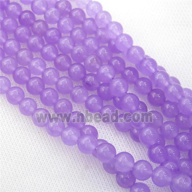 purple Spong Jade Beads, round