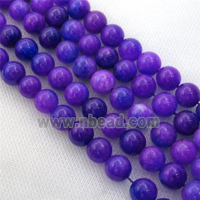 lavender Spong Jade Beads, round