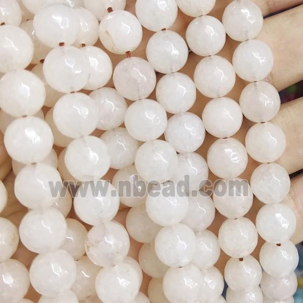Jade Beads, faceted round, b-grade