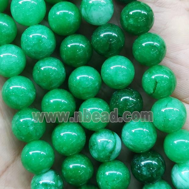 round green Jade Beads, dye