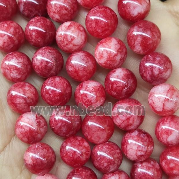 round red Jade Beads, dye
