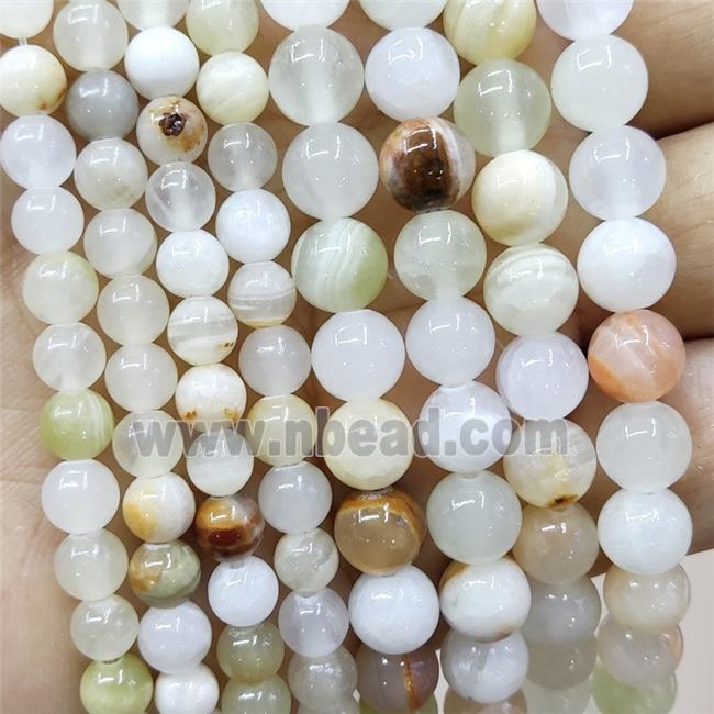 Jade Beads Smooth Round Dye