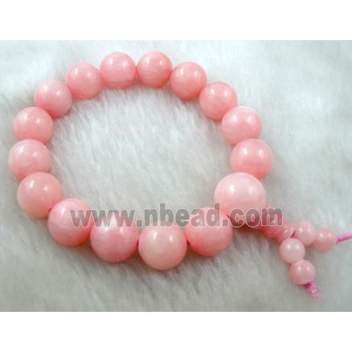 Stretch Jade bracelet, Pink