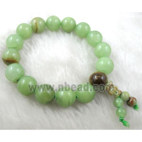 Stretch Jade bracelet, Green