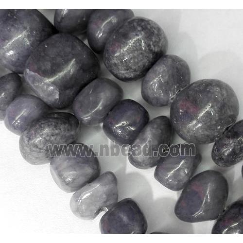 grey Jade beads, freeform chips, stabile