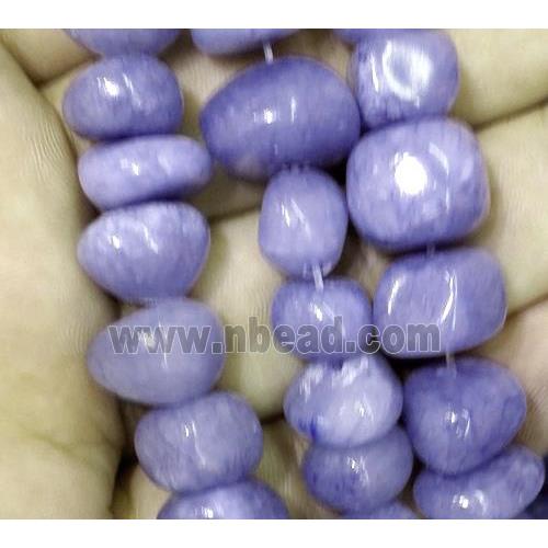 jade beads, freeform chips, stabile, lavender